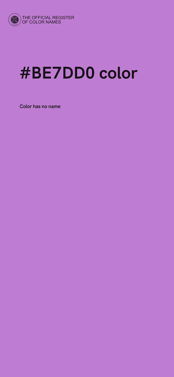 #BE7DD0 color image