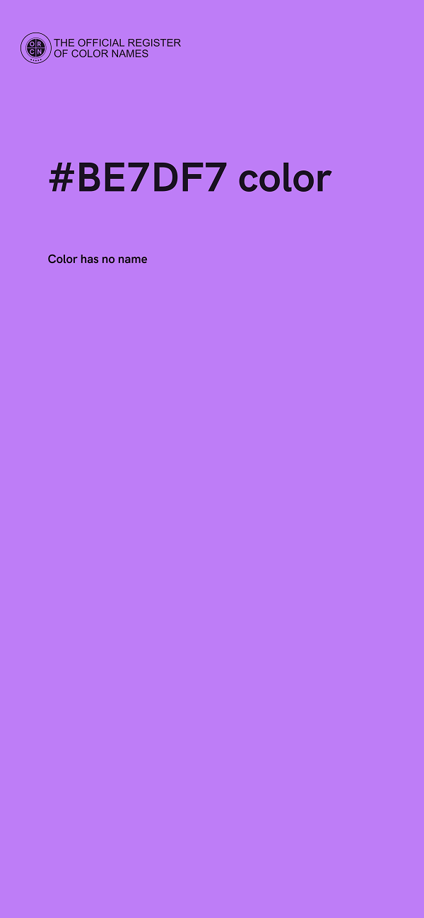 #BE7DF7 color image