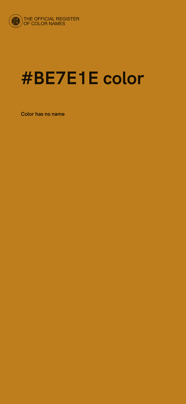 #BE7E1E color image