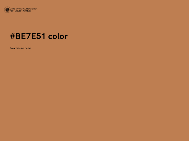 #BE7E51 color image