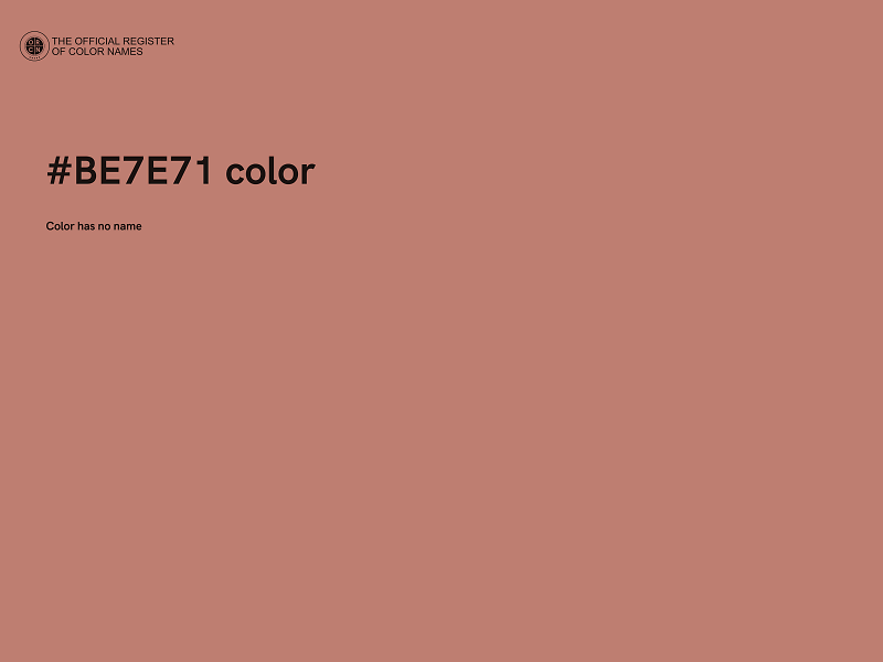 #BE7E71 color image
