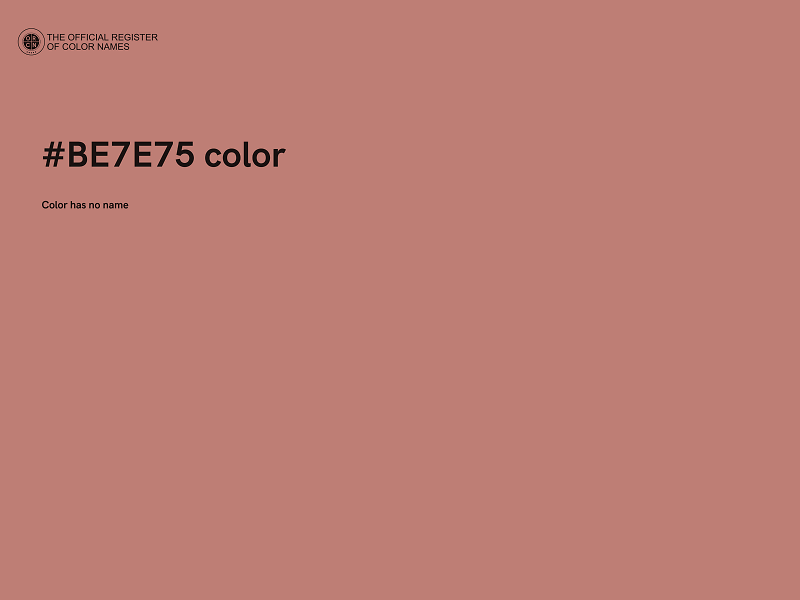 #BE7E75 color image