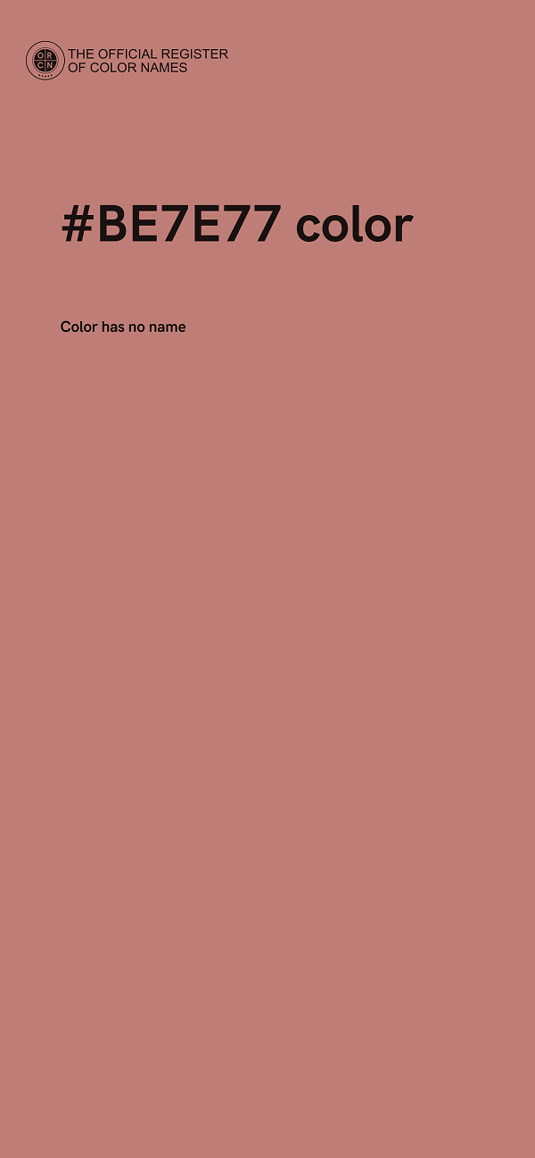 #BE7E77 color image