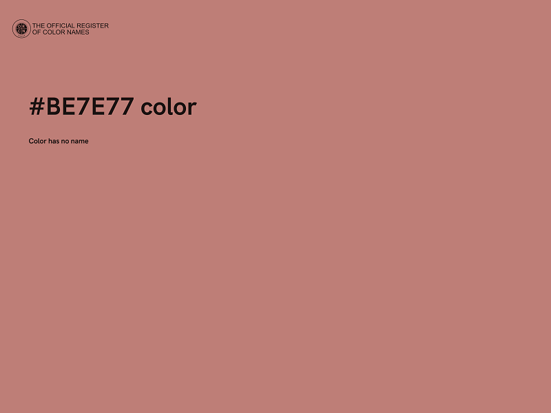 #BE7E77 color image