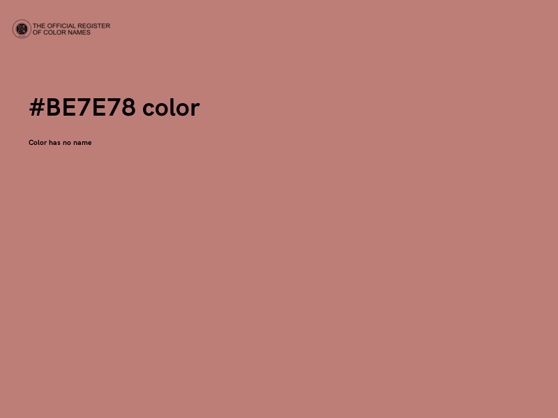 #BE7E78 color image