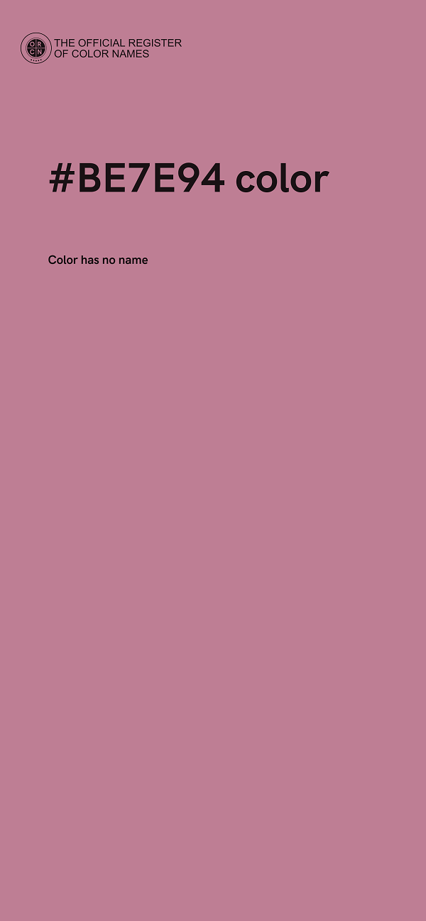#BE7E94 color image