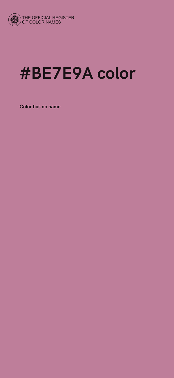#BE7E9A color image