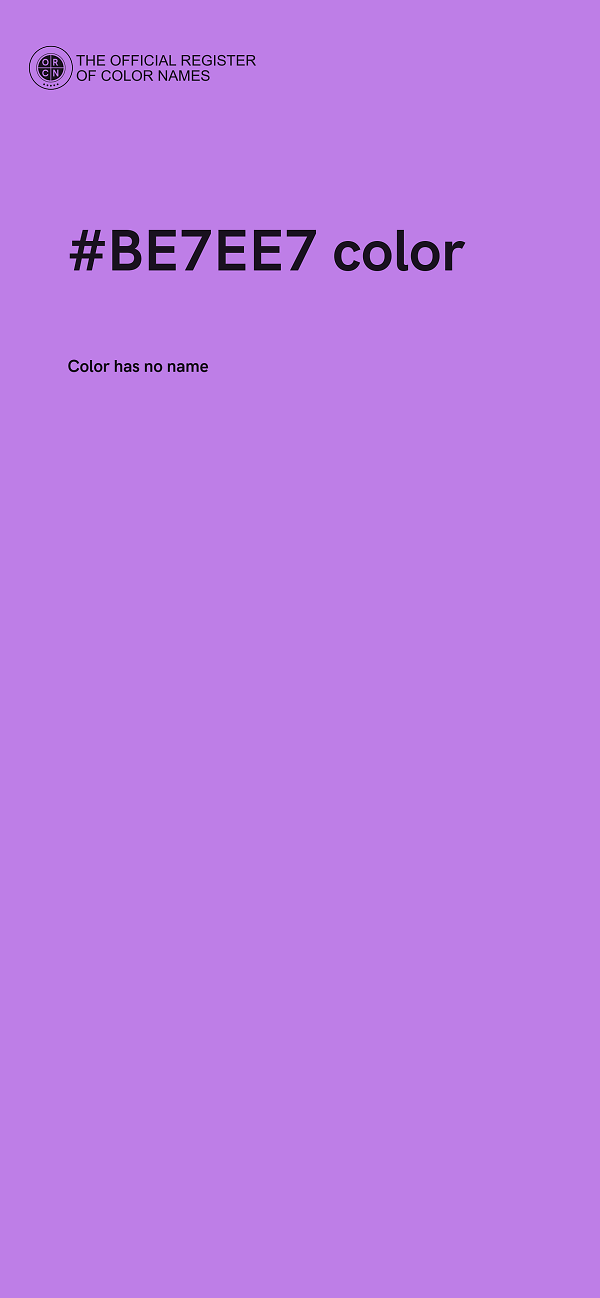 #BE7EE7 color image