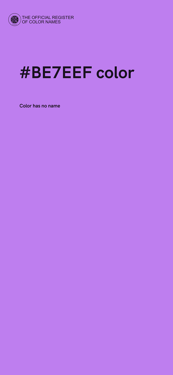 #BE7EEF color image