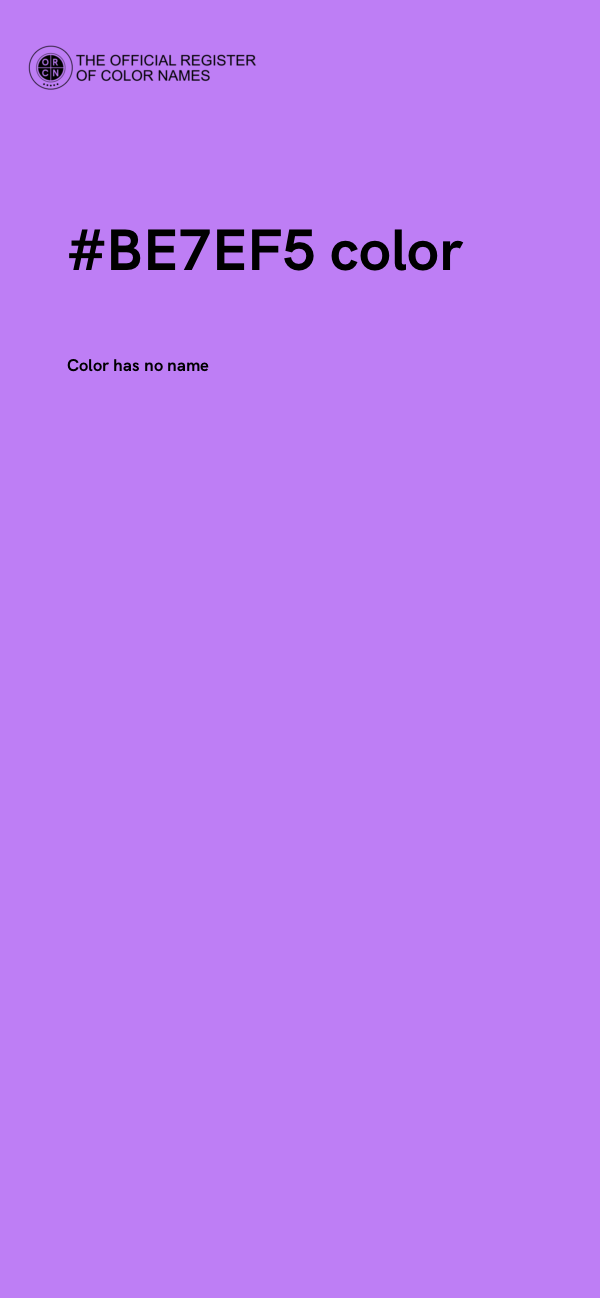 #BE7EF5 color image