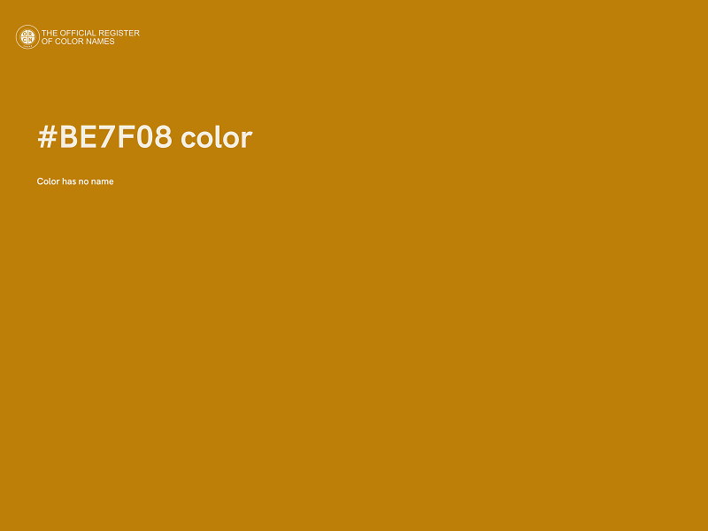 #BE7F08 color image