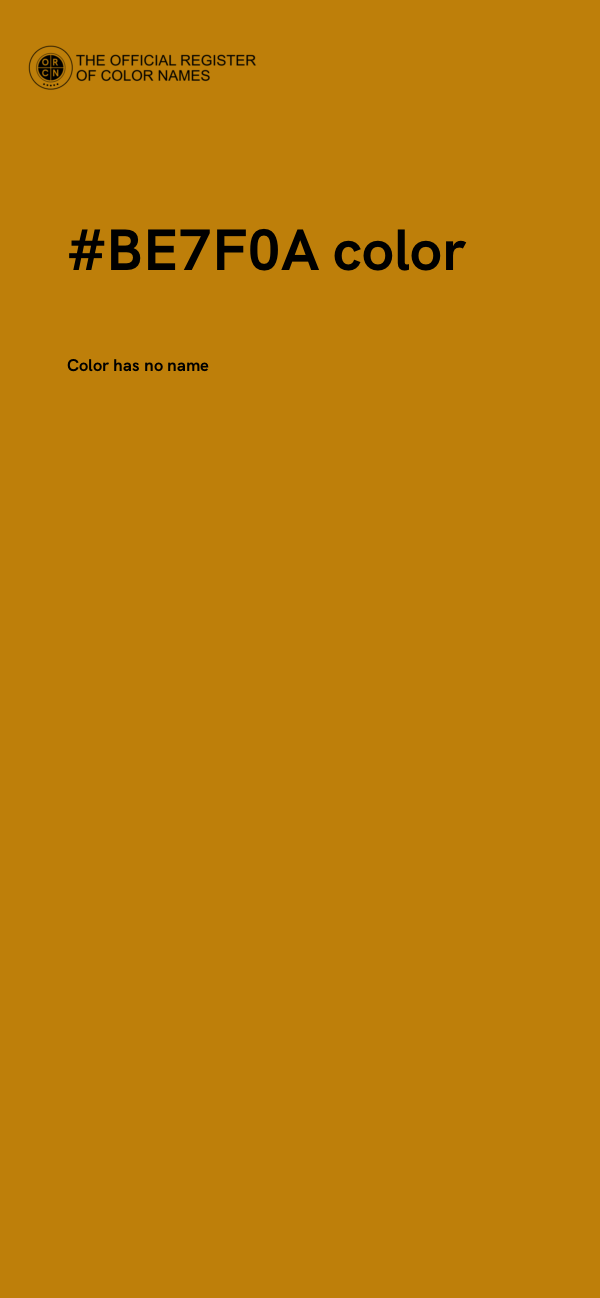 #BE7F0A color image