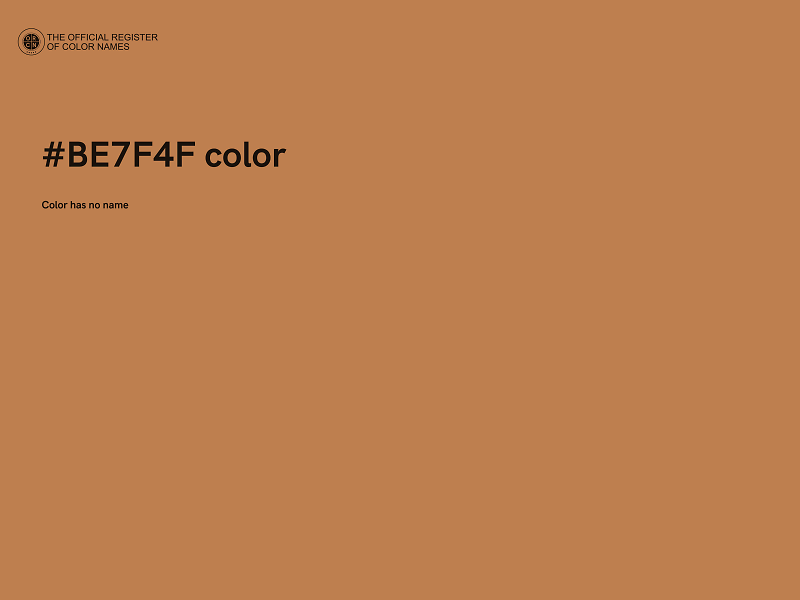 #BE7F4F color image