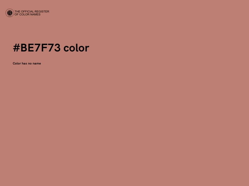 #BE7F73 color image
