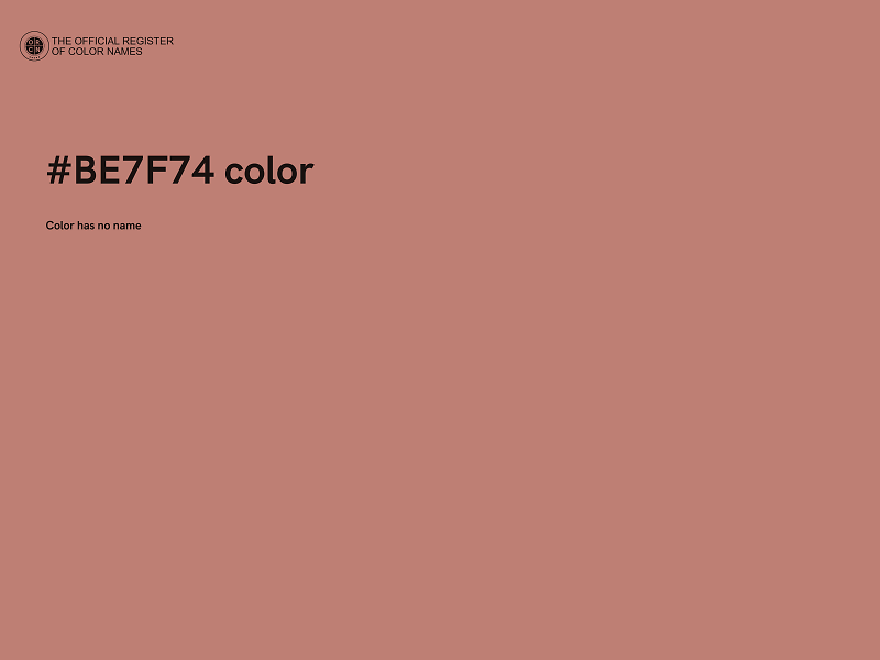 #BE7F74 color image