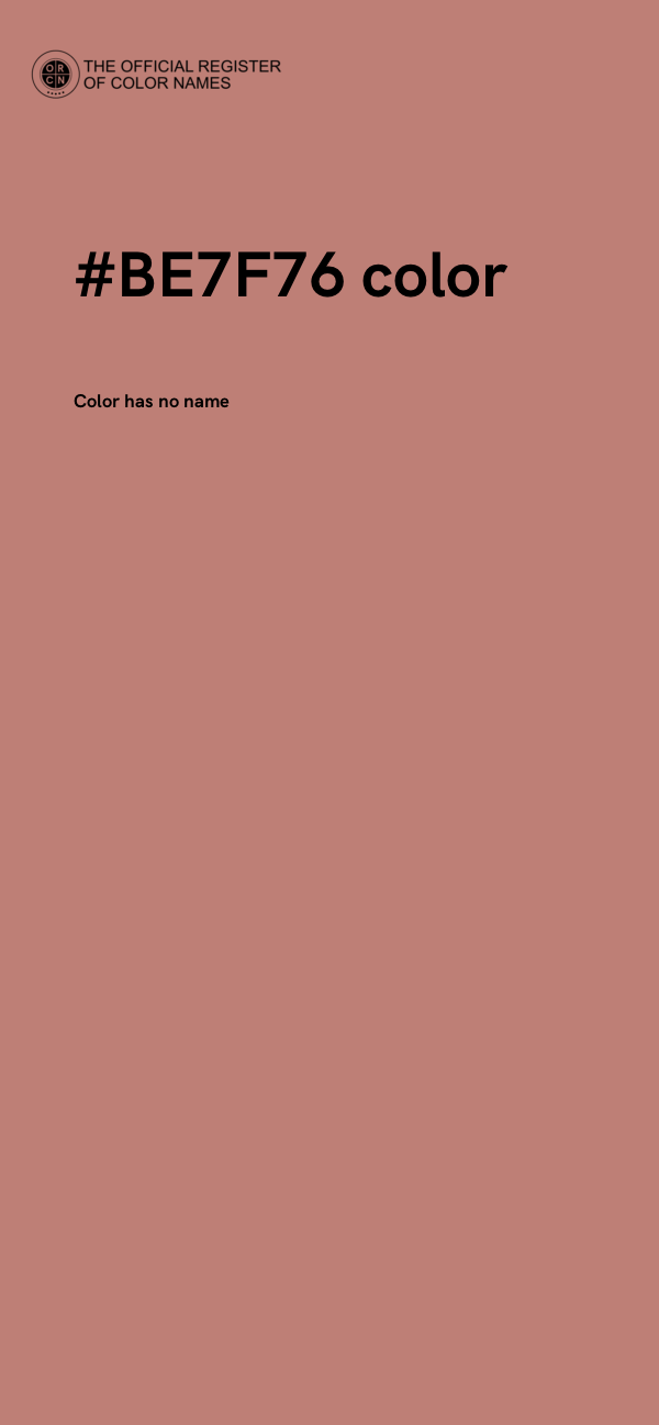 #BE7F76 color image