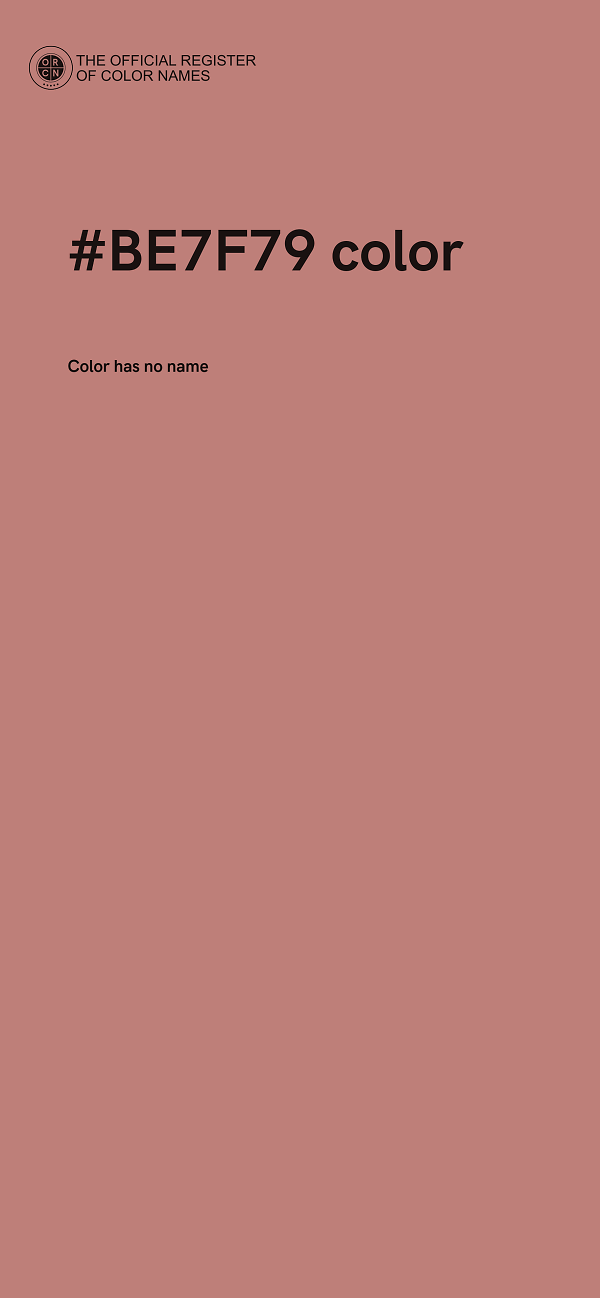 #BE7F79 color image