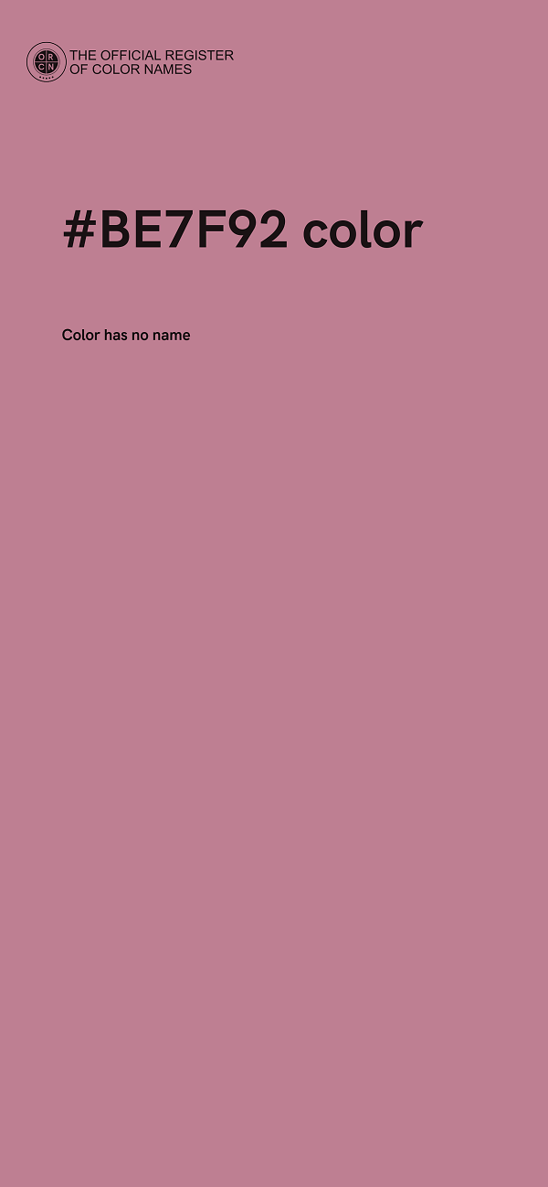 #BE7F92 color image