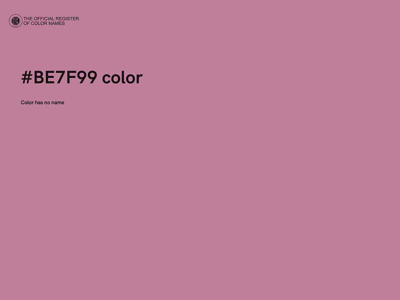 #BE7F99 color image