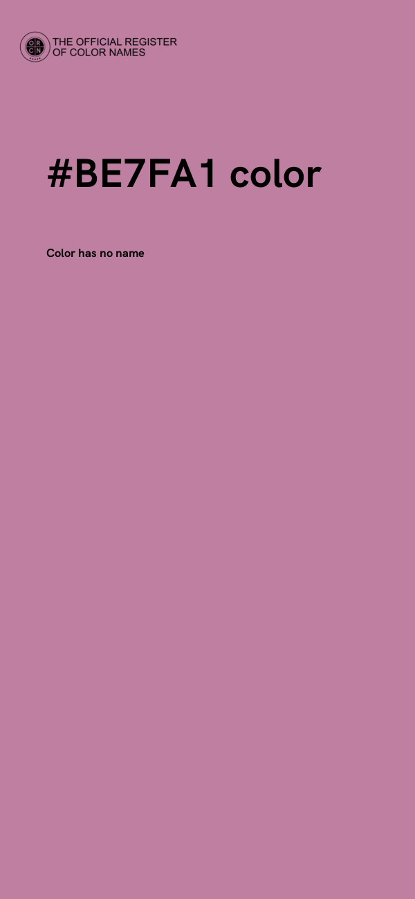 #BE7FA1 color image