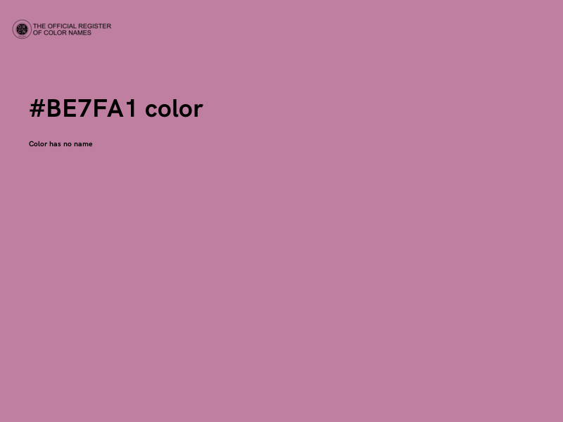 #BE7FA1 color image