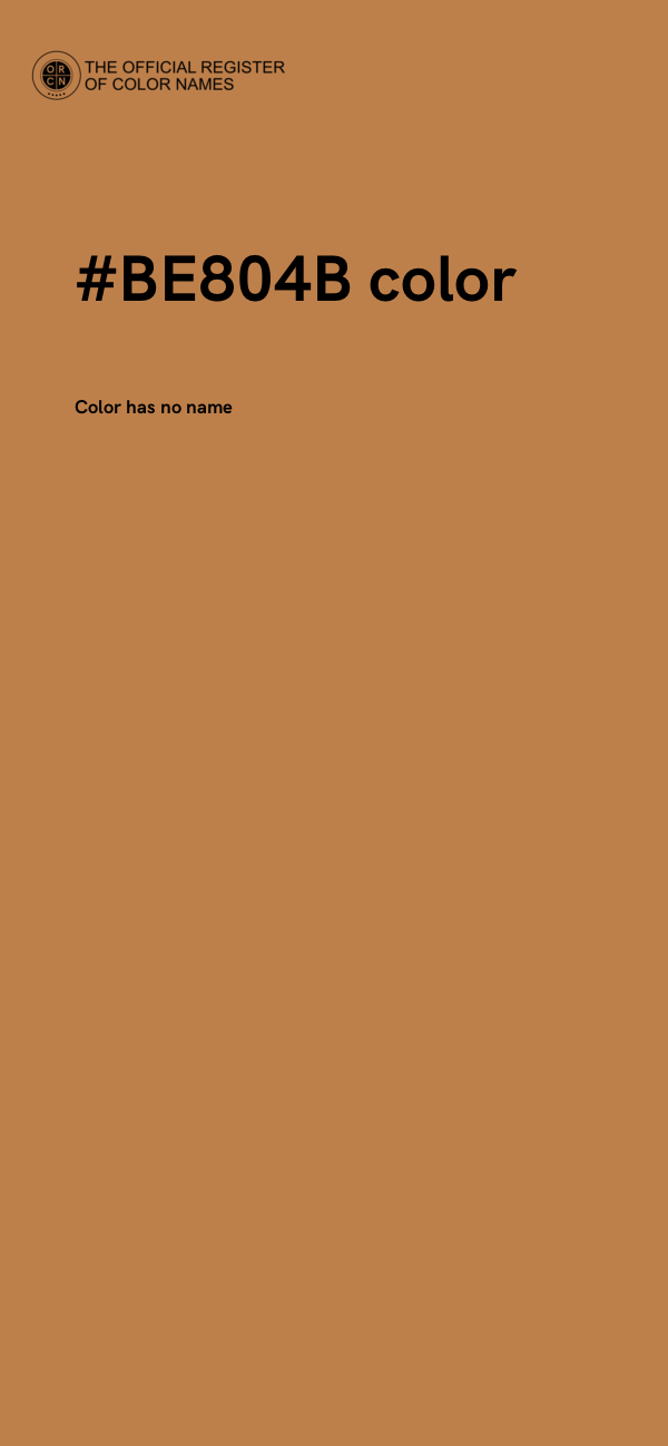 #BE804B color image