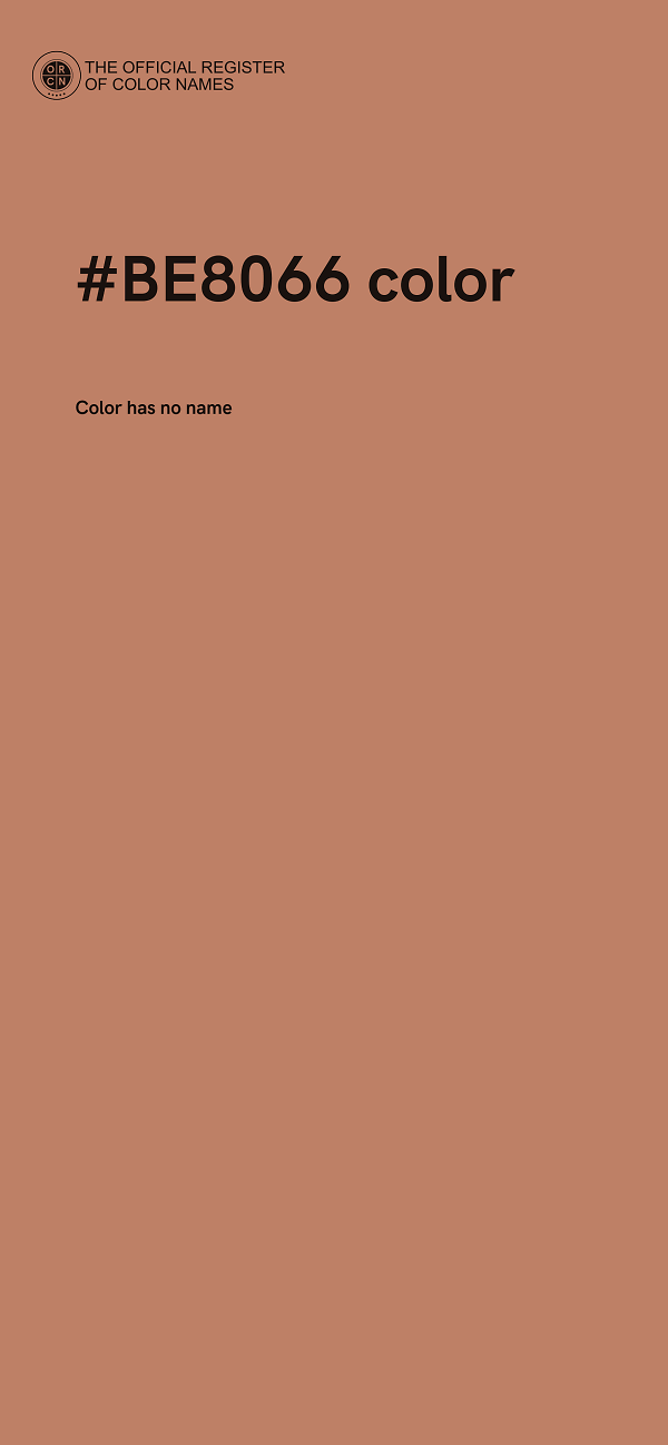 #BE8066 color image