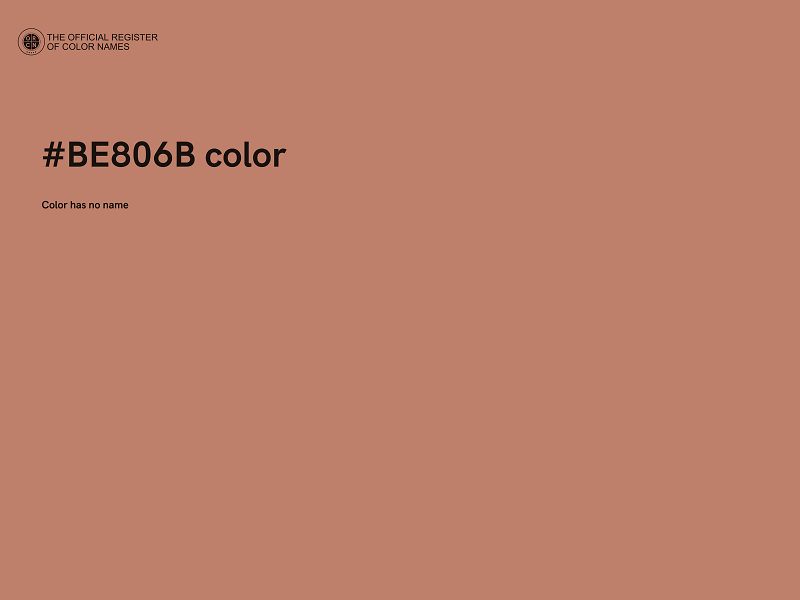 #BE806B color image