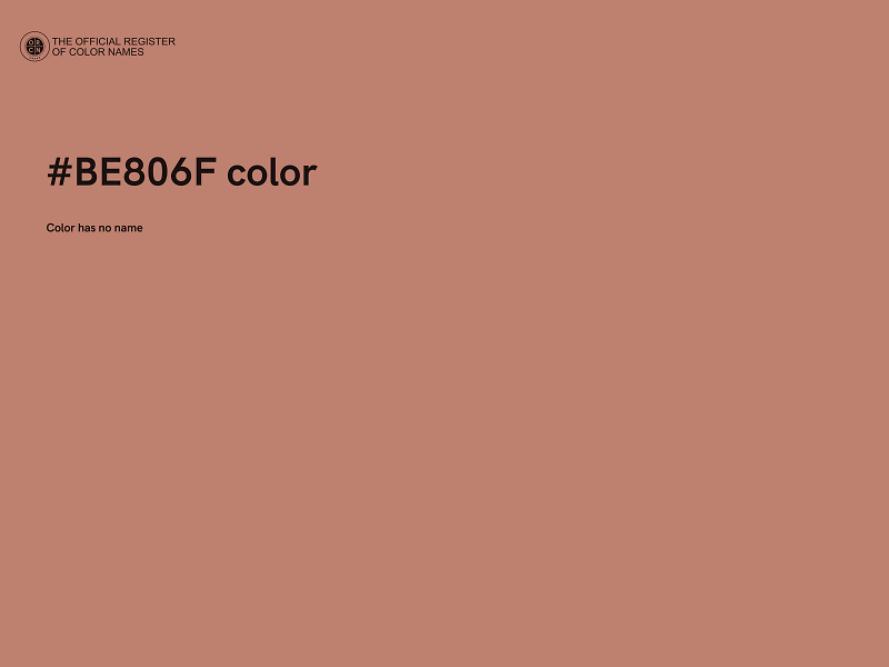 #BE806F color image