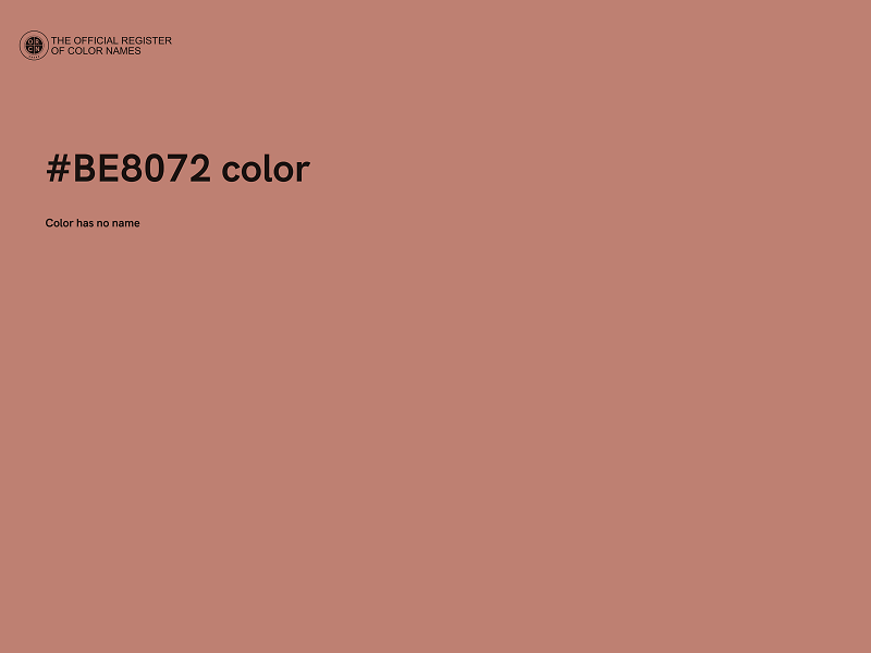 #BE8072 color image