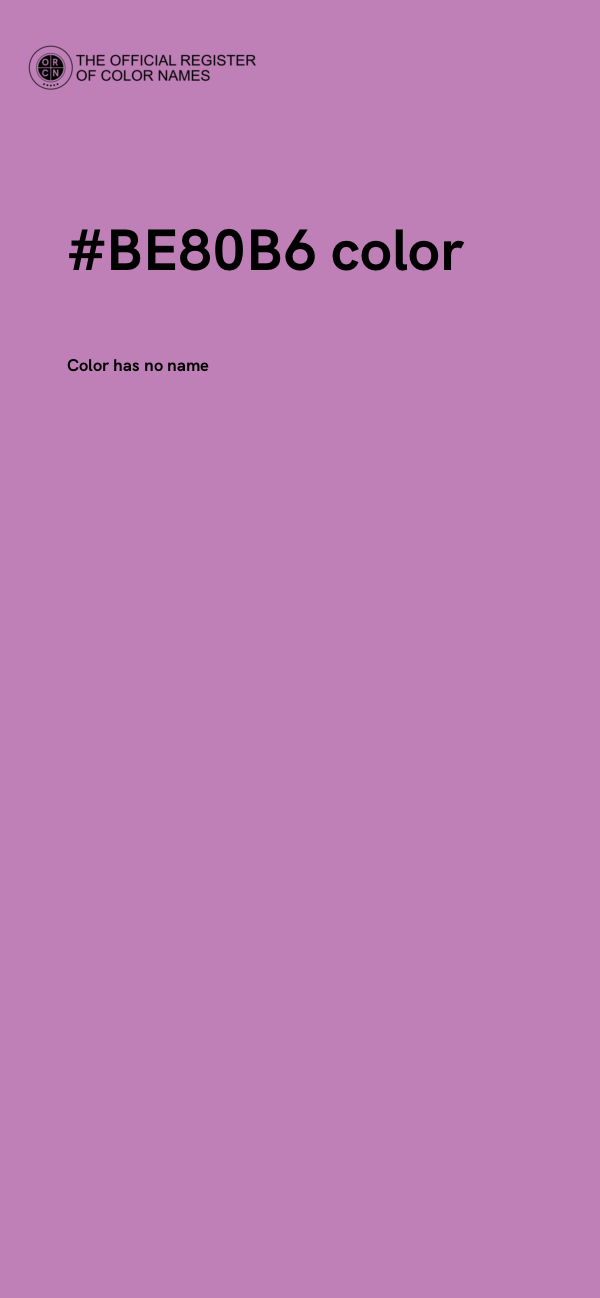 #BE80B6 color image