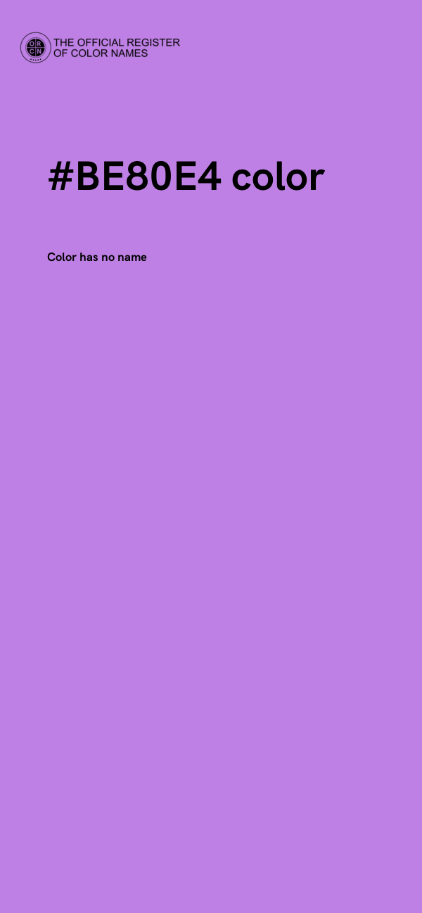 #BE80E4 color image