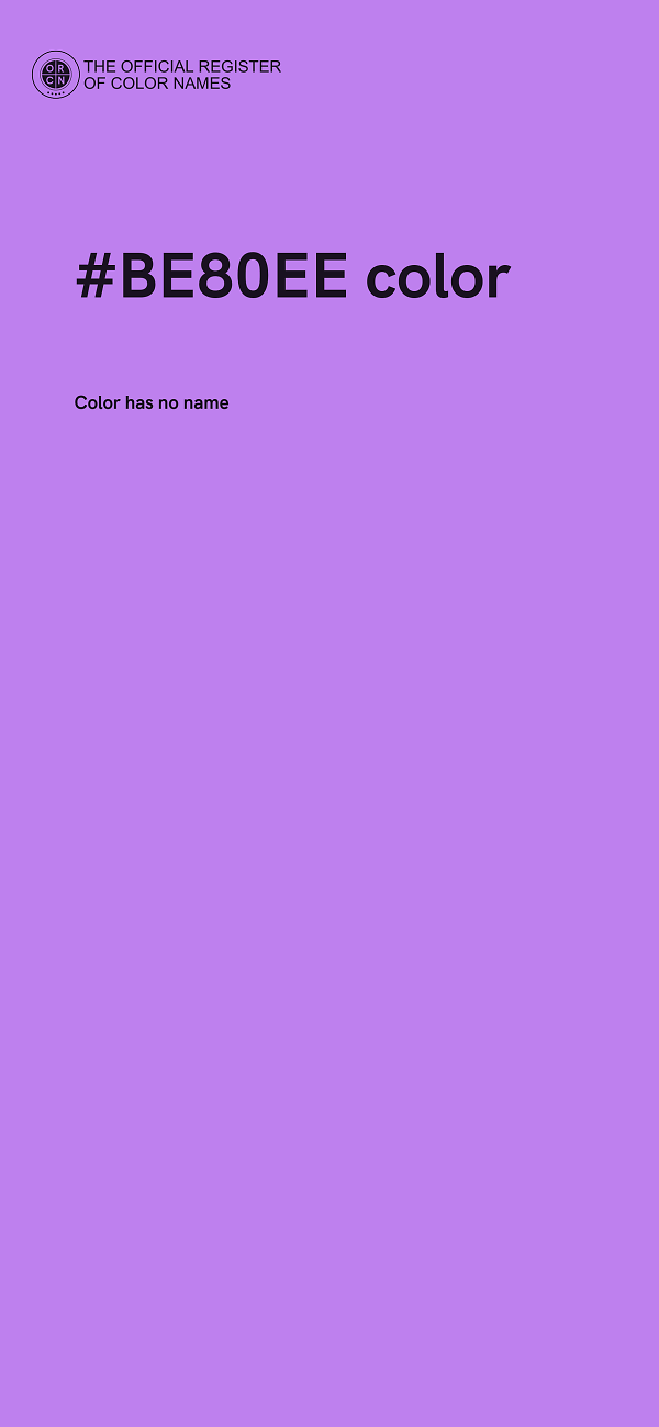 #BE80EE color image