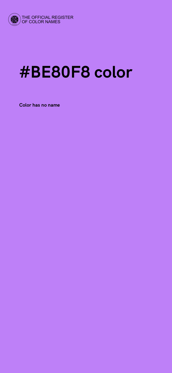 #BE80F8 color image