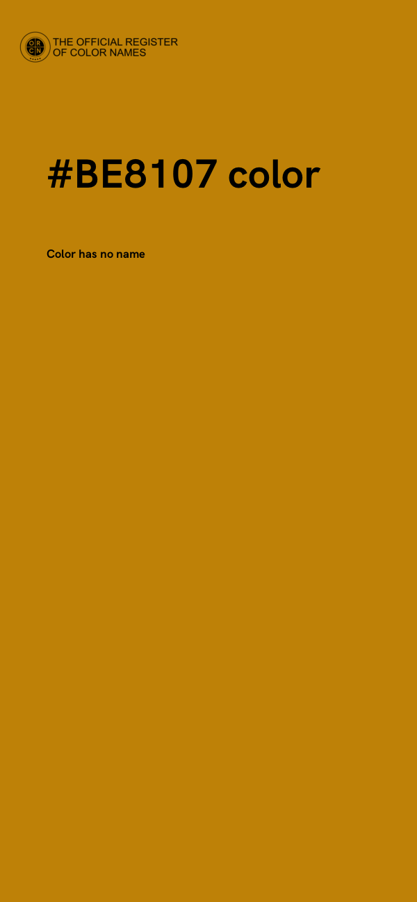 #BE8107 color image