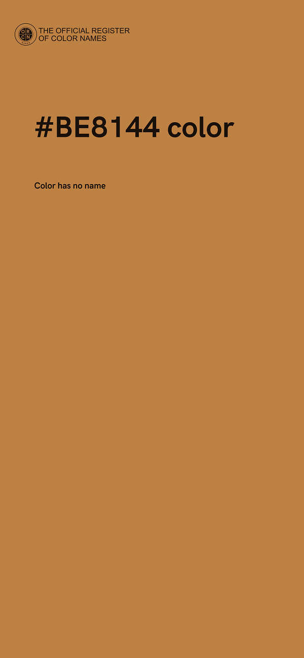 #BE8144 color image