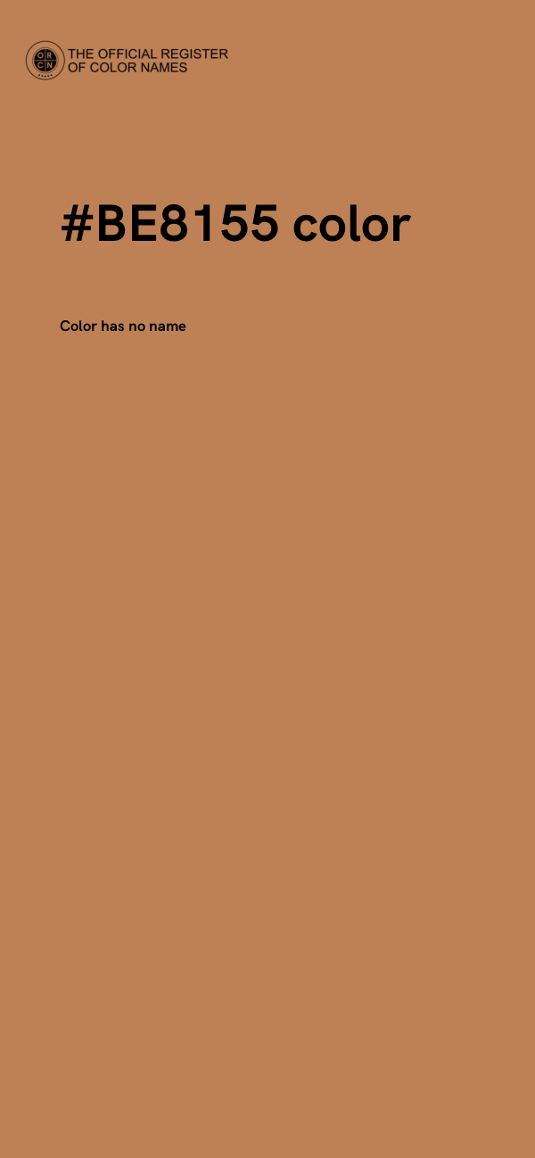 #BE8155 color image