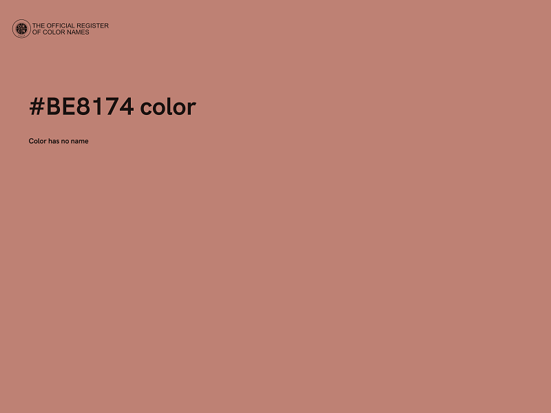 #BE8174 color image