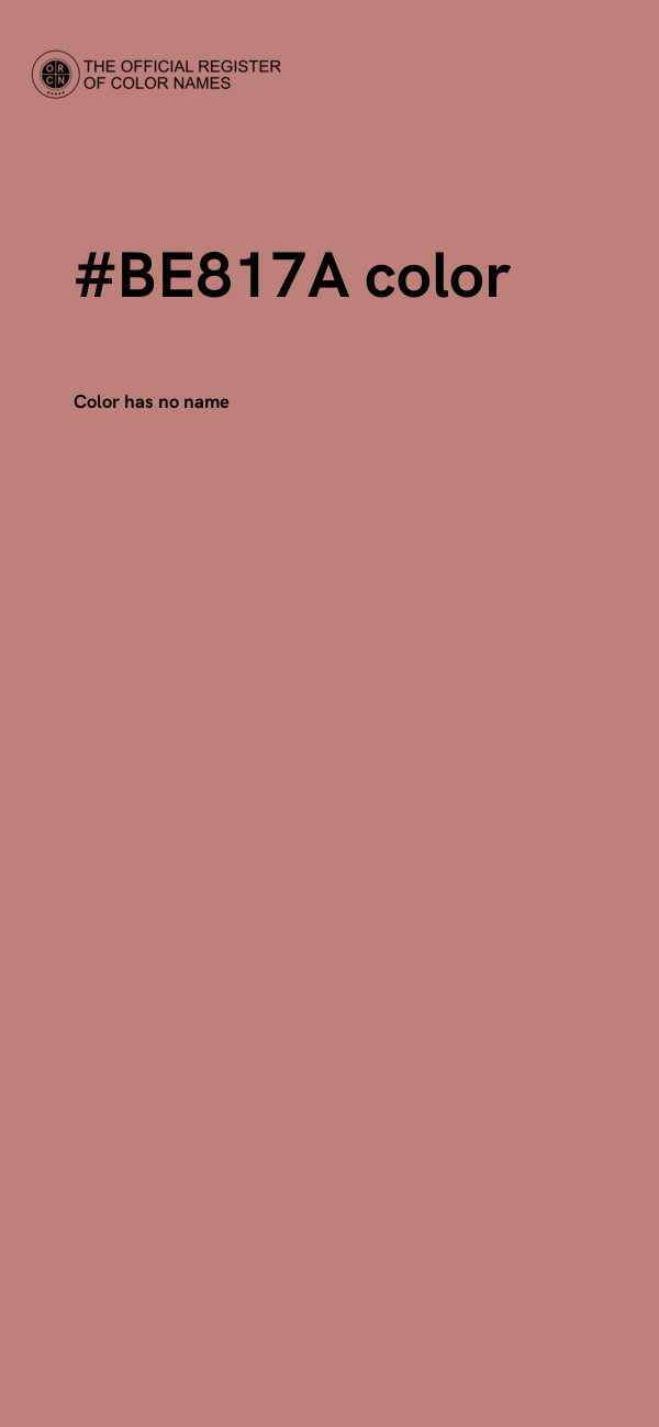 #BE817A color image
