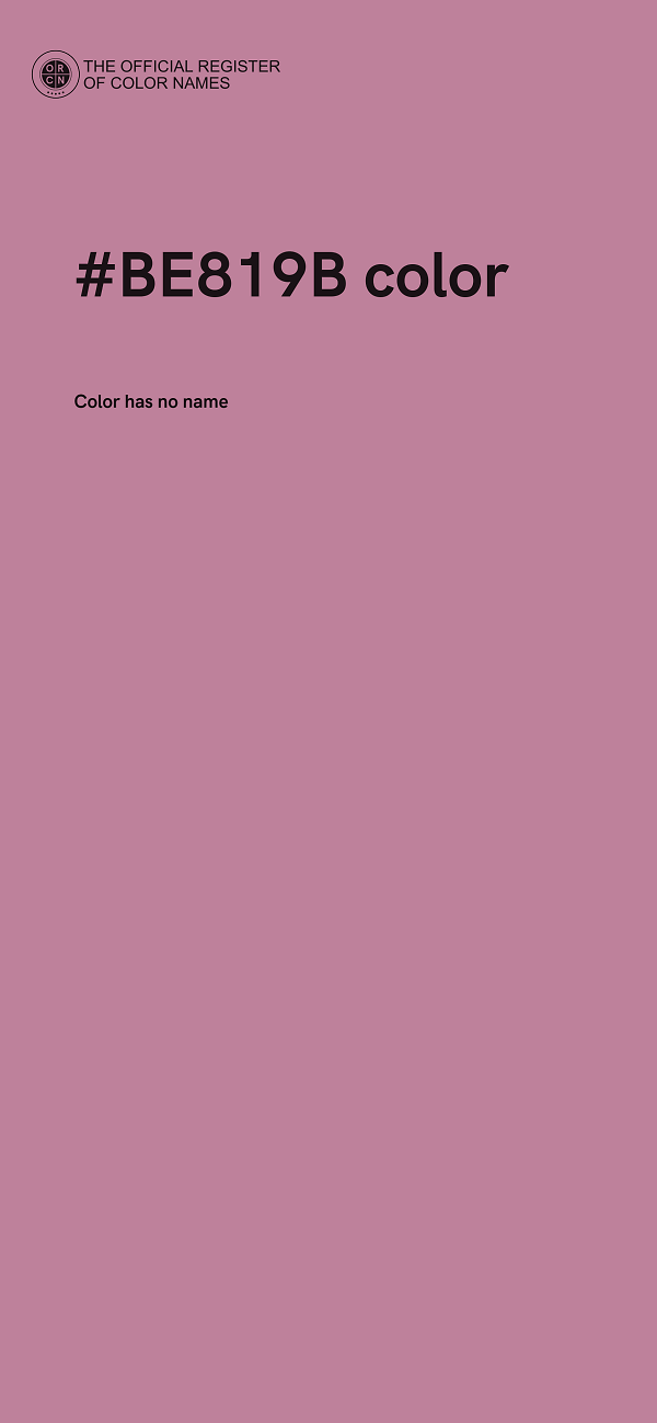 #BE819B color image