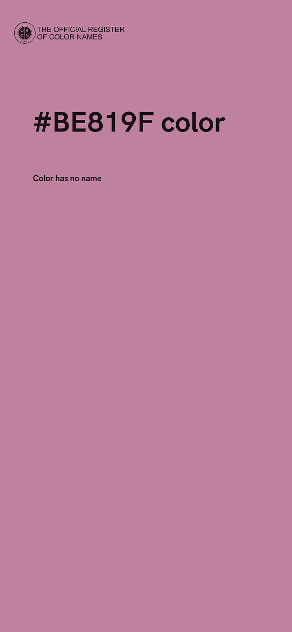 #BE819F color image