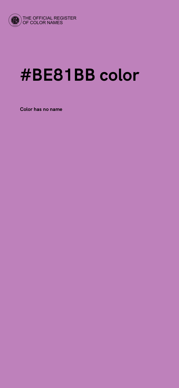 #BE81BB color image