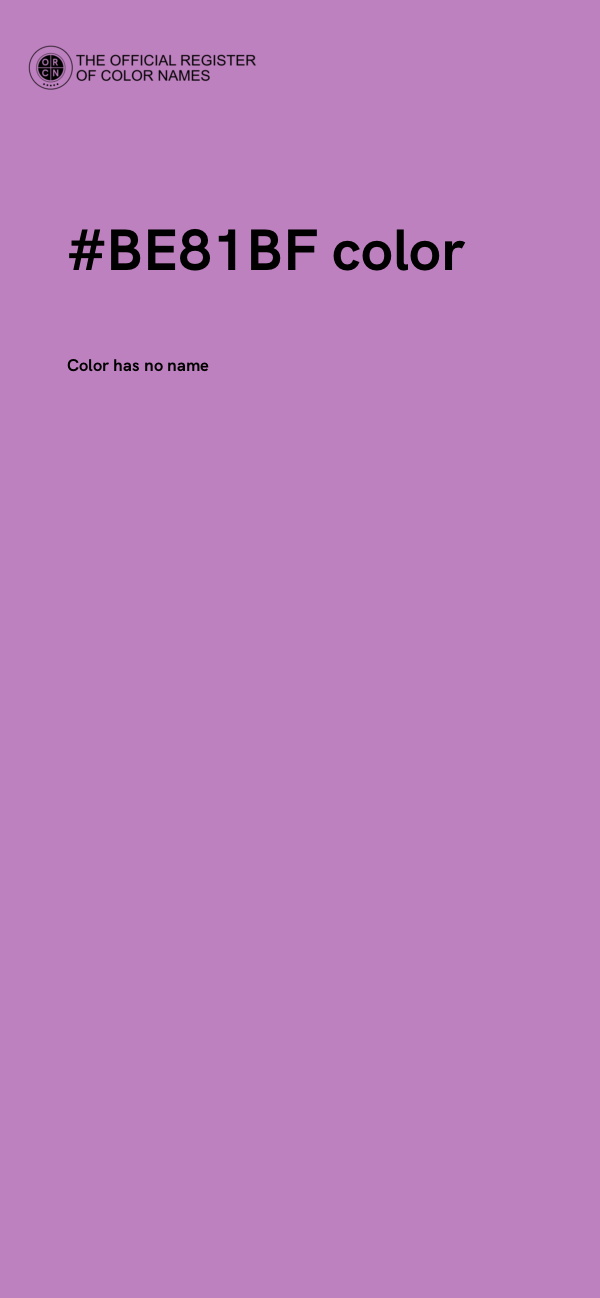 #BE81BF color image