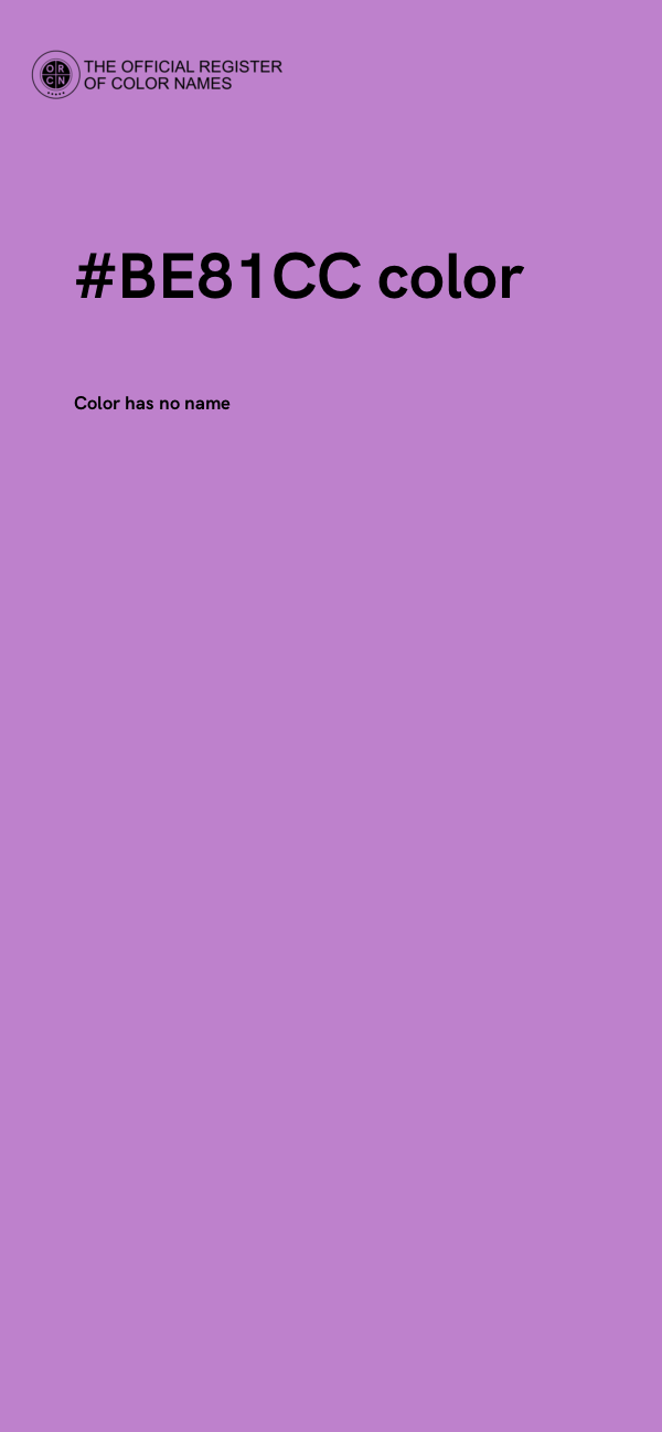 #BE81CC color image