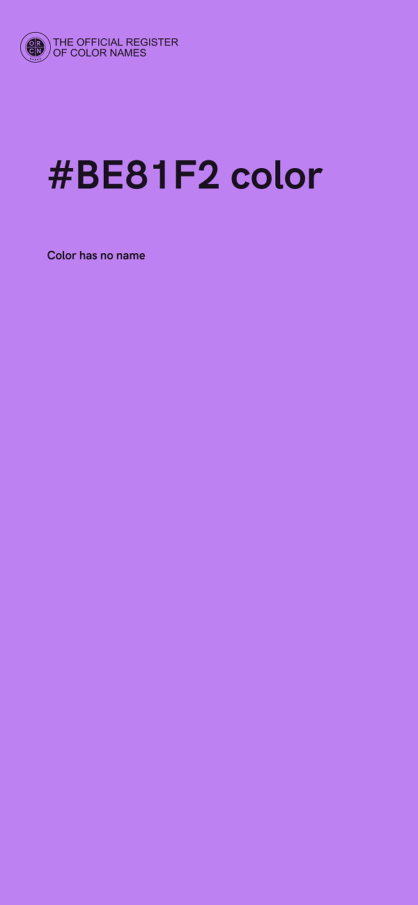 #BE81F2 color image