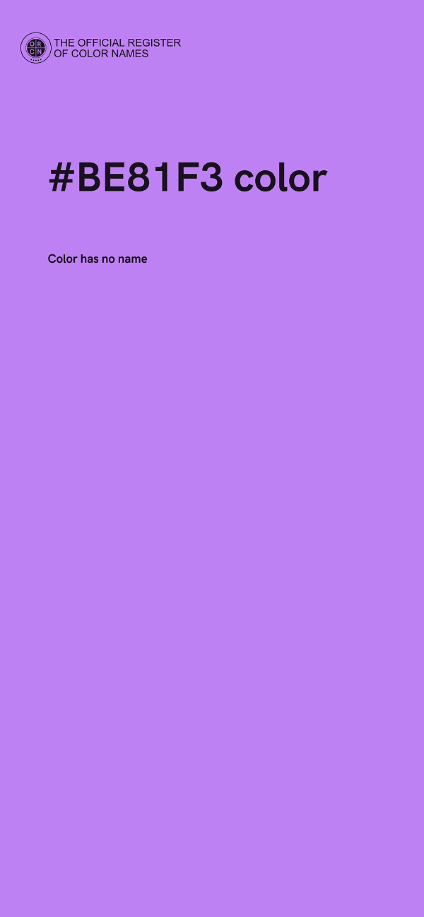 #BE81F3 color image