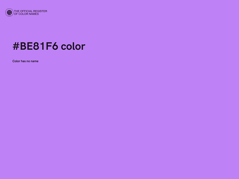 #BE81F6 color image