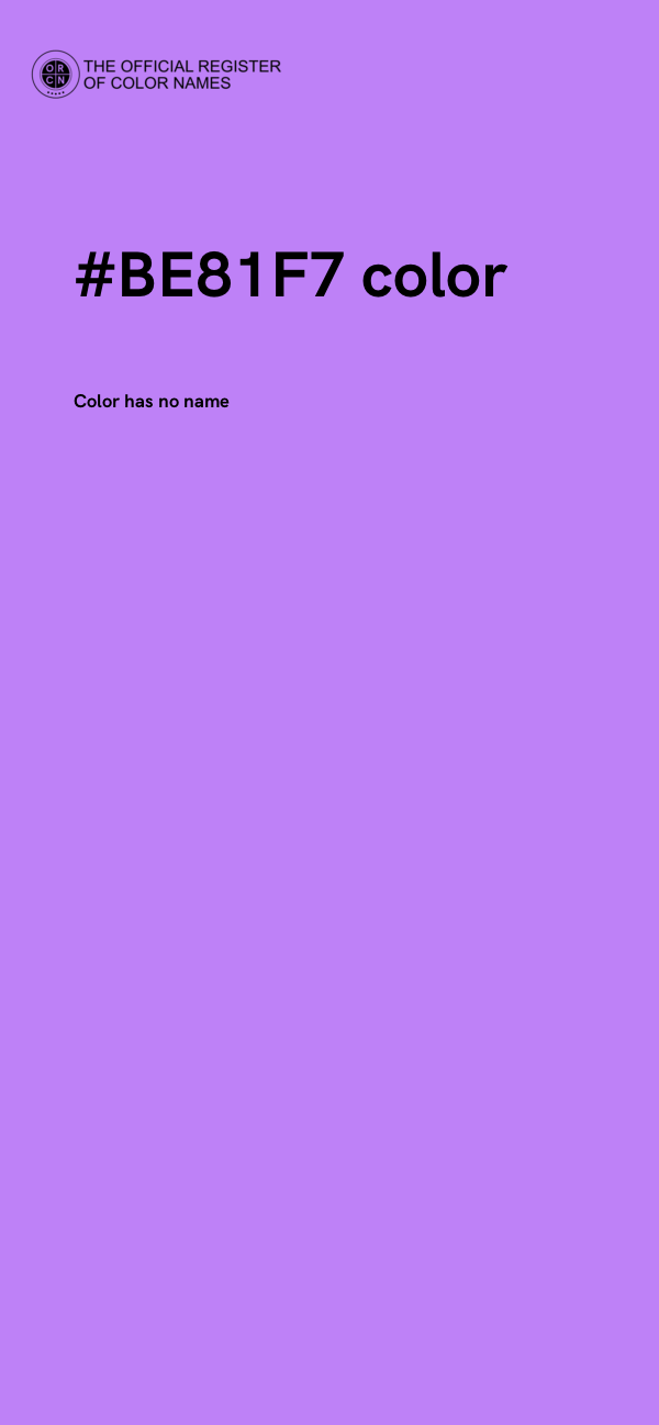 #BE81F7 color image