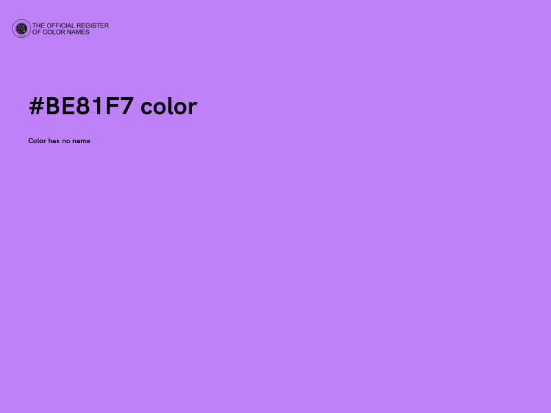 #BE81F7 color image
