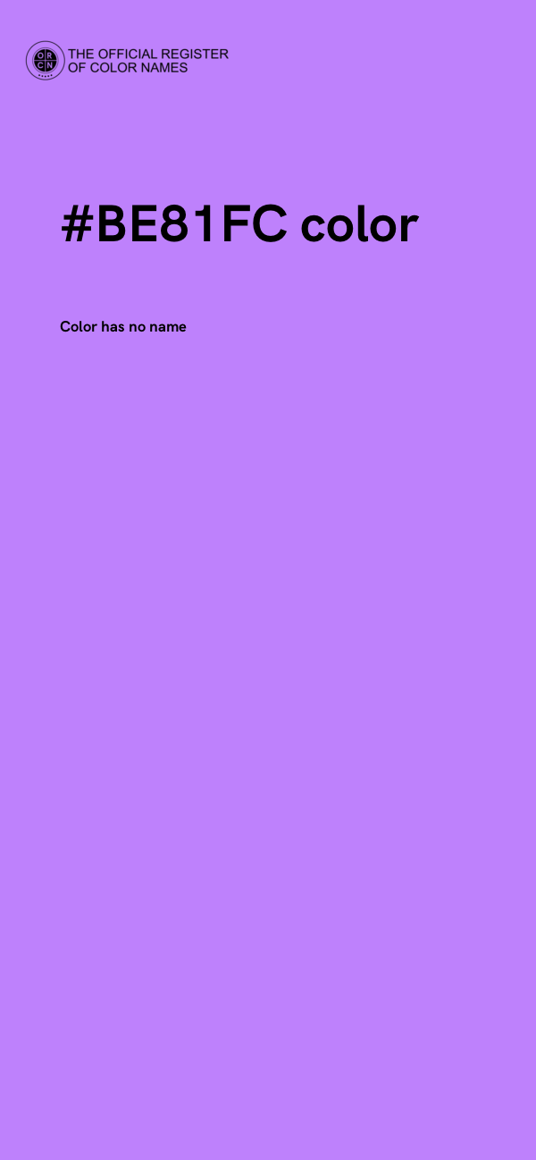 #BE81FC color image